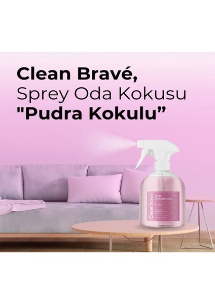 Clean Brave Sprey Oda Kokusu Pudra Kokulu 500ML *