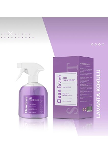 Clean Brave Sprey Oda Kokusu "lavander"( Lavanta Kokulu) 500ML*