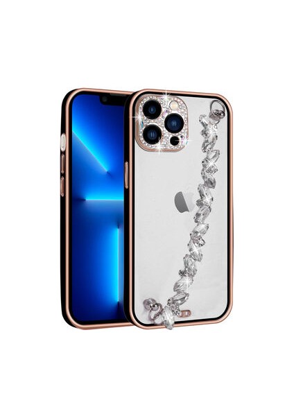 iPhone 12 Pro Taş Süslemeli ve Kamera Korumalı Şık Blazer Premium Kılıf
