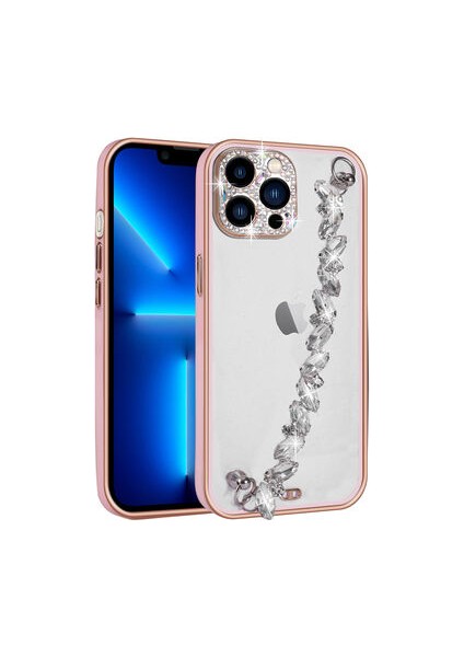 iPhone 12 Pro Max Taş Süslemeli ve Kamera Korumalı Şık Blazer Premium Kılıf