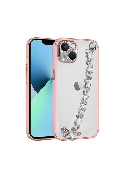 iPhone 13 Taş Süslemeli ve Kamera Korumalı Şık Blazer Premium Kılıf