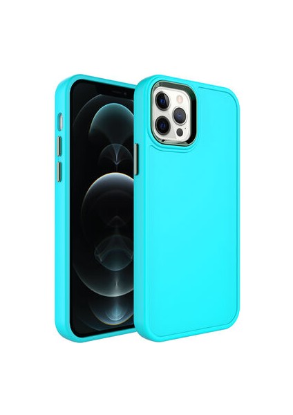 iPhone 12 Pro Iz Yapmayan Pastel Görünümlü Şık Botox Premium Silikon Kılıf