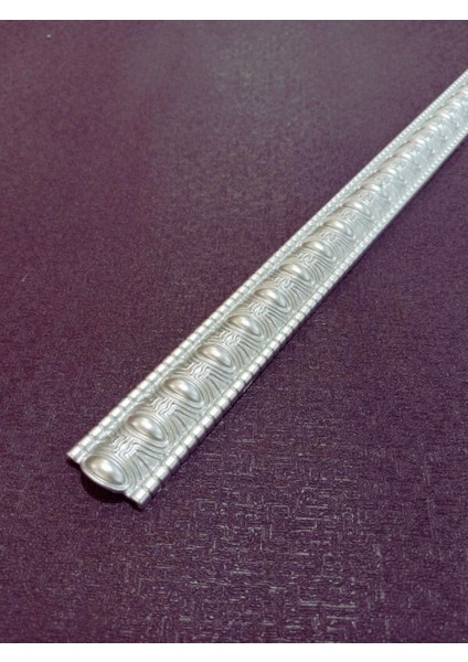 Poliüretan Dekoratif Duvar&tavan Çıta Bordürü -Gümüş Renk (En:4 CM-BOY:100 Cm)-Duvar Süsü