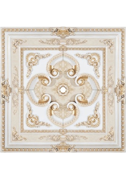 90X90 Kare Bronz Renk Saray Tavan Göbek