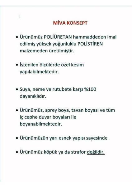 Dekoratif Boyanabilir Poliüreta Duvar Çıtası- 5 Li Hazır Çerçeve Seti