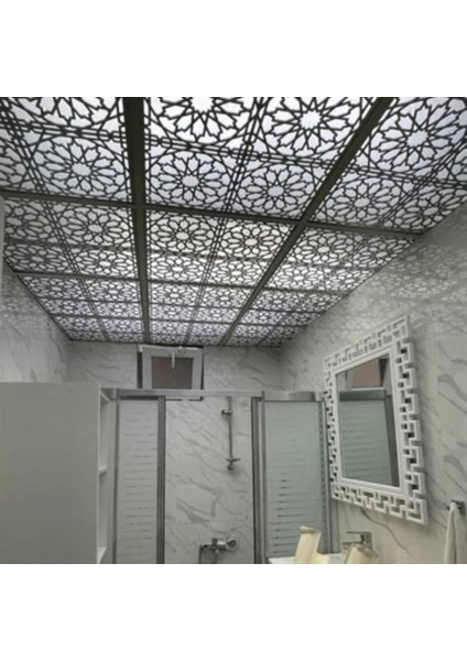 60X60 cm Asma Tavan Uyumlu LED Döşenebilir Tavan Paneli- Kahve Renk