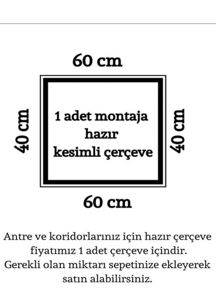 Dekoratif Boyanabilir Poliüretan Hazır 1 Adet Antre ve Koridor Çerçevesi (En: 2.5 Cm)