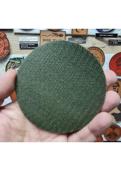 Seyhan Askeri Malzeme Komando Andı Korku Nedir Bilmeyiz  -Yuvarlak  Deri Peç - Arma - Leather Patch