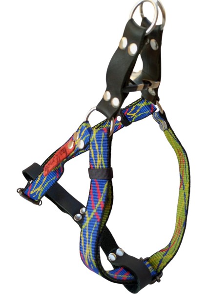 Köpek göğüs tasması orta ırk hakiki deri kapamalı renkli kolon genişlik:2cm göğüs ölçüsü:40-65cm ayarlamalı dog harness GT3-14
