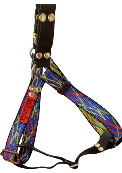 Köpek göğüs tasması orta ırk hakiki deri kapamalı renkli kolon genişlik:2cm göğüs ölçüsü:40-65cm ayarlamalı dog harness GT3-14