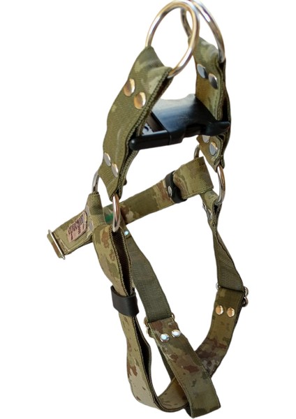 Köpek göğüs tasması kamuflaj destekli kolon kumaş metal ayar tokalı genişlik:2,5cm göğüs ölçüsü:50-85cm ayarlamalı dog harness GT4-1