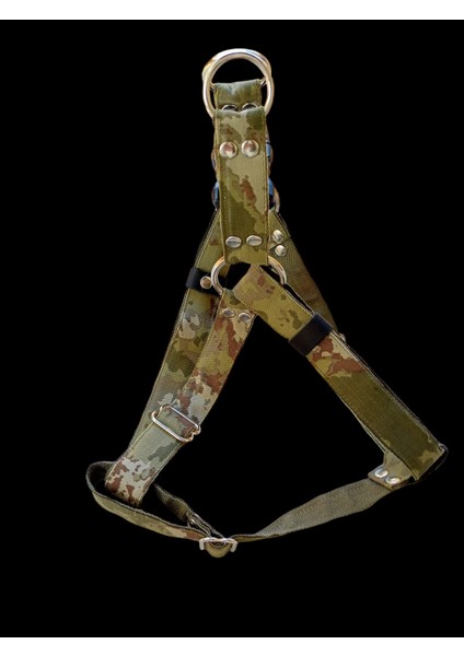 Köpek göğüs tasması kamuflaj destekli kolon kumaş metal ayar tokalı genişlik:2,5cm göğüs ölçüsü:50-85cm ayarlamalı dog harness GT4-1