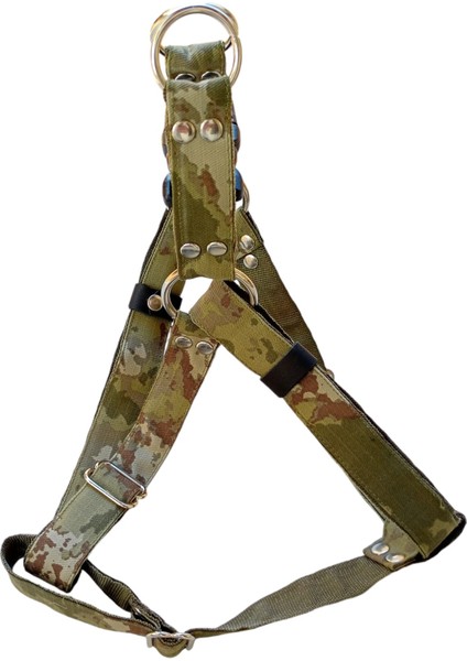 Köpek göğüs tasması kamuflaj destekli kolon kumaş metal ayar tokalı genişlik:2,5cm göğüs ölçüsü:50-85cm ayarlamalı dog harness GT4-1