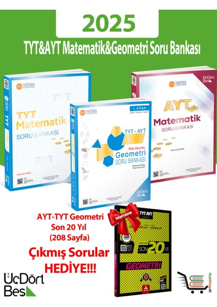 345-2025 Model Tyt-Ayt Matematik&geometri Soru Bankası Çıkmış Sorular Hediyeli! fiyatları