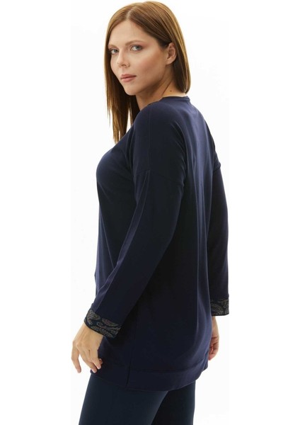 Büyük Beden Şal Desen Ribanalı Uzun Kol Bluz fırsatları