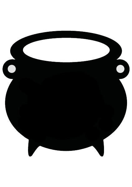 Cadı Kazanı Duvar Dekor Sticker 45 x 45 cm