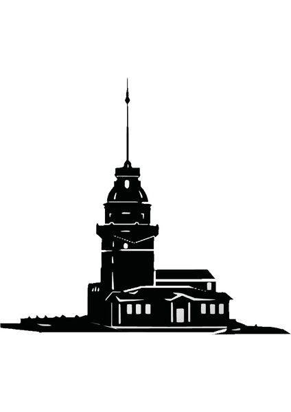 Kız Kulesi Duvar Dekor Sticker 45 x 45 cm