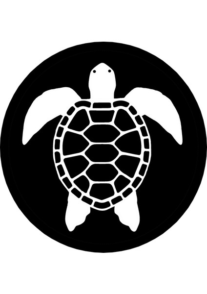 Kaplumbağa Tasarım Duvar Dekor Sticker 40 x 40 cm