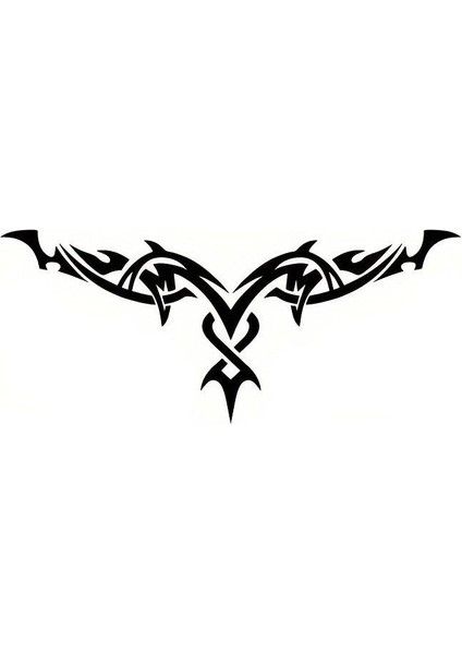 Kanat Desen Oto Arka Cam Sticker 90 x 38 cm