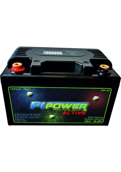 Pipower Active Plus 12V 12AH Lithium Lifepo4 Lityum Motosiklet Aküsü