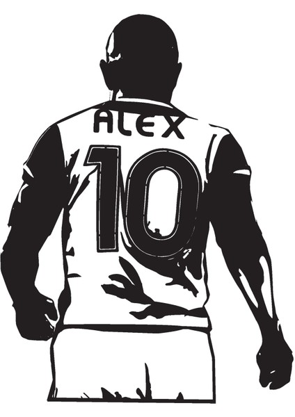 Futbolcu Alex Duvar Dekor Sticker 40 x 50 cm