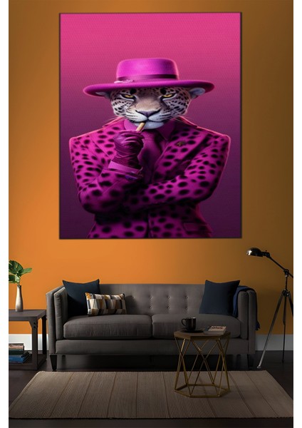 Hayvan Temalı, Pembe Kaplan Tablo-20 indirimleri