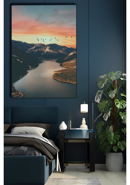 Manzara Temalı, Geniş Nehir Kanvas TABLO-274 modelleri