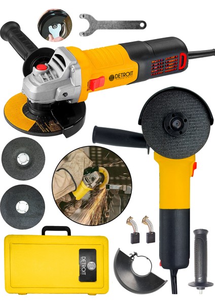 Usa Powertools  840 W 115 mm Bakır Sargılı Spiral Avuç Içi Kesme Makinası - Sarı Dfl Series