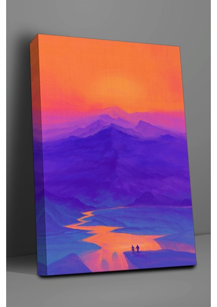 Manzara Temalı, Manzara Moru Kanvas TABLO-225 fiyatları