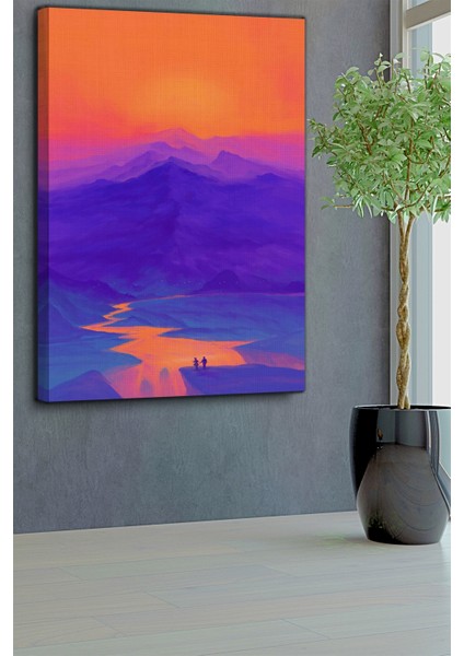 Manzara Temalı, Manzara Moru Kanvas TABLO-225 fırsatları