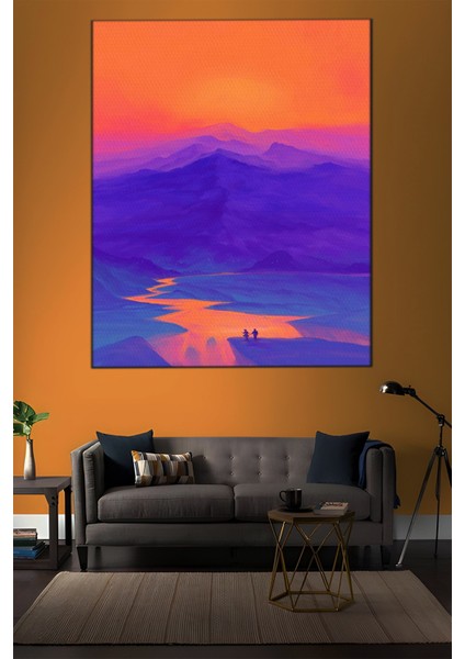 Manzara Temalı, Manzara Moru Kanvas TABLO-225 indirimleri