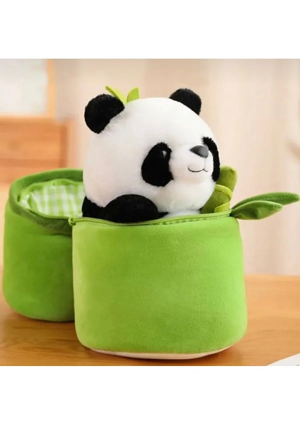 Çantalı Bambu Panda Peluş Oyuncak Panda
