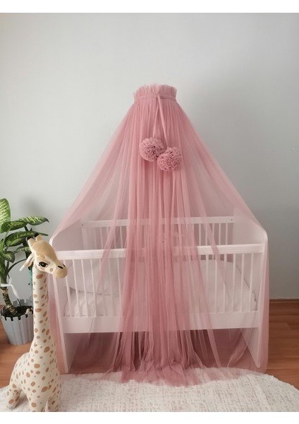 Bebek Beşik Cibinliği Tül Sineklik Dried Rose fırsatları