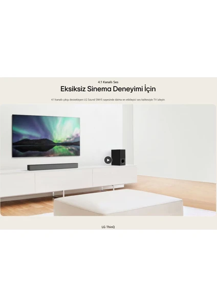 Lg Ev Sinema Soundbar Premium Dts Virtual: x 600W Yüksek Ses ve Kalite, 4.1 Kanal Sinema Deneyimi, Kablosuz Bluetooth Optik, HDMI ve USB Ses Sistemi