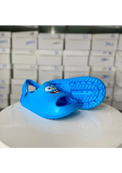 Sünger Bob Turkuaz Mavi Cırtlı Çocuk Terlik Sandalet fiyatları