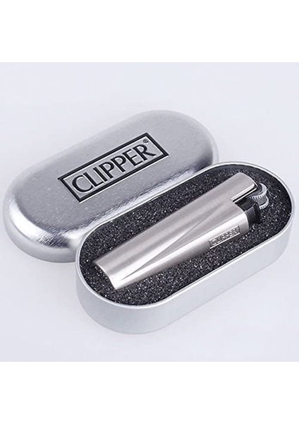 Clipper Çakmak Silver Metal Çakmak Hediye Kutulu