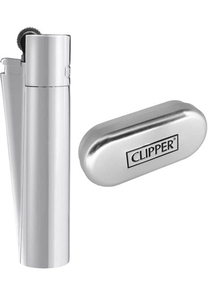 Clipper Çakmak Silver Metal Çakmak Hediye Kutulu