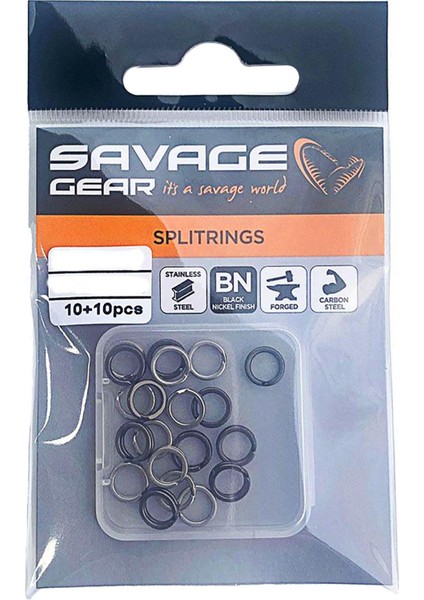 Savage Gear Split Ring Ss+Bln 20 Adet Halka