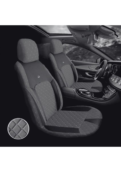 Ferrari 360 1999-2005 Uyumlu Tugraserisi Araba Koltuk Kılıfı Takımı Pamuklu Deri Detay
