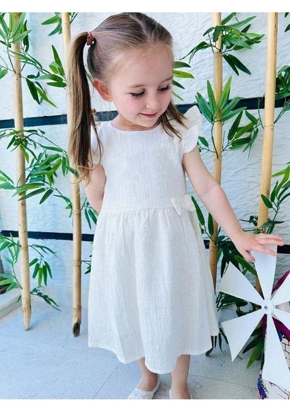 Kız Çocuk Pamuklu Fiyonklu Elbise fiyatları
