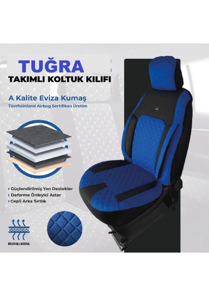 Dodge Durango 1998-2003 Uyumlu Tugraserisi Araba Koltuk Kılıfı Takımı Pamuklu Deri Detay