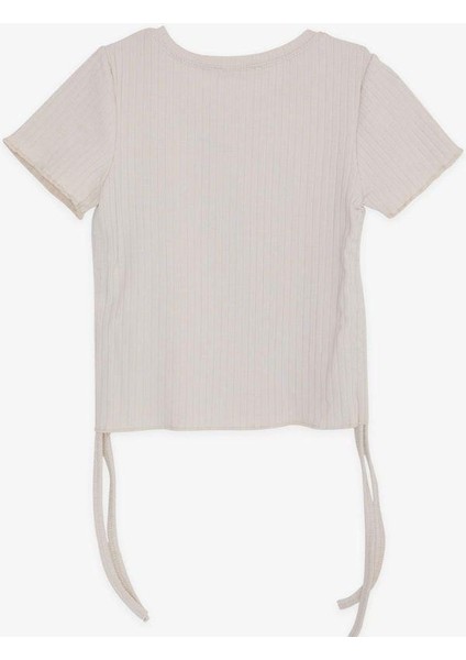 Kız Çocuk We Can Do It Yazılı Fitilli Pamuklu Tshirt modelleri