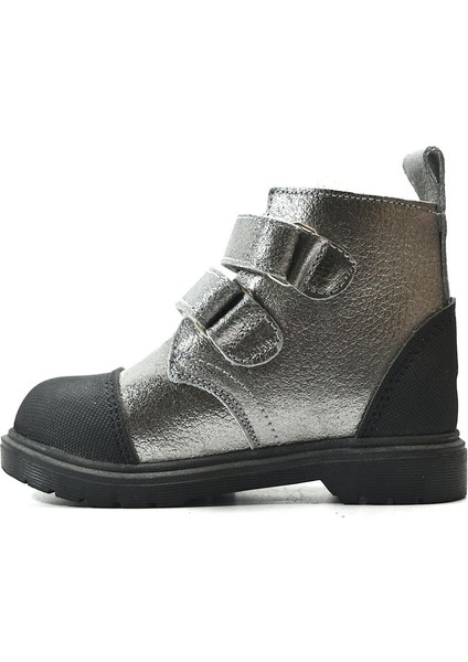 R.251 Deri Gümüş Ortopedik Kürklü Kız Bebek Bot modelleri