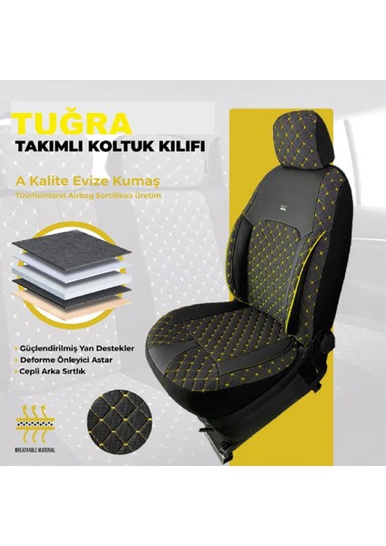 Renault Latitude 2010 ve Sonrası Uyumlu Tugraserisi Araba Koltuk Kılıfı Takımı Pamuklu Deri Detay fiyatları