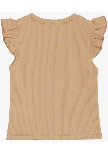 Kız Çocuk Kolları Fırfırlı Zincirli Kaşkorse T-Shirt fiyatları