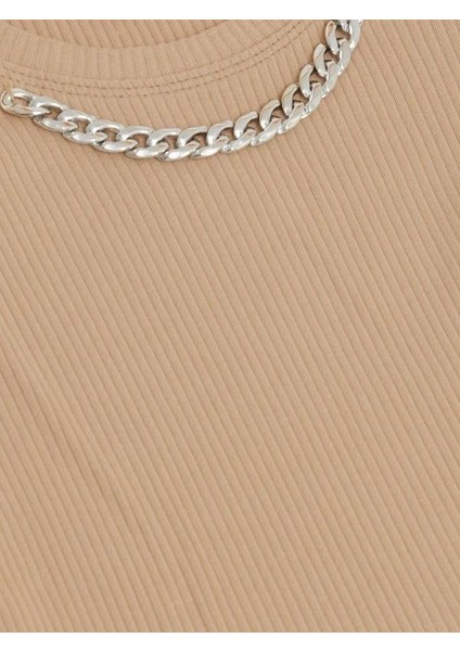 Kız Çocuk Kolları Fırfırlı Zincirli Kaşkorse T-Shirt modelleri