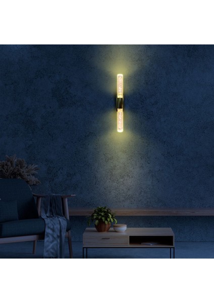 Altın Şık Tasarım Modern Ledli Aplik (Pilli) Reçine 1 Kare E27 fiyatları