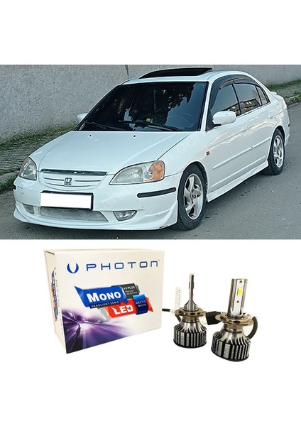 Honda Civic Vtec 1 Es7 LED Xenon Sis Far Ampulü H11 Mono Yeni Seri Beyaz 2001-2004
