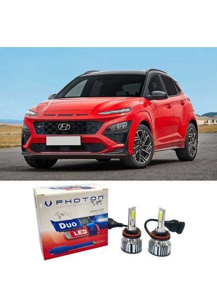 Hyundai Kona LED Xenon Kısa Far Ampulü H7 Duo Yeni Seri Beyaz 2017-2022