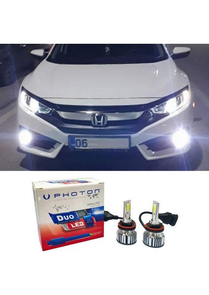 Honda Civic Fc5 LED Xenon Uzun Far Ampulü Hb3 Duo Yeni Seri Beyaz